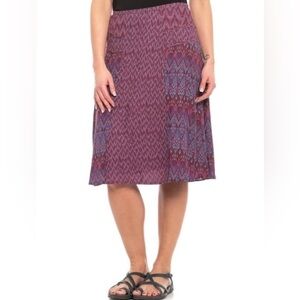 prAna Isadora A-line skirt – IKAT pattern knee length Women’s 6